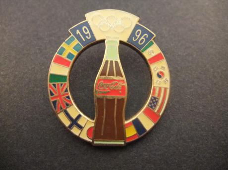 Olympische Spelen 1996 Atlanta alle deelnemende landen sponsor Coca Cola bruin flesje